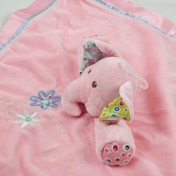 Mary Meyer Baby Elephant Plush Lovey Security Blanket Ella Bella Satin Edge - Picture 11 of 12